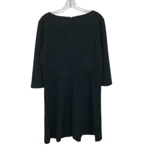 NWT LL Bean Signature Womens Size 16 Black Knee-Length Stretch Ponte Dress NEW - Picture 4 of 4